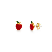 Load image into Gallery viewer, Red Apple Stud Earrings AS01