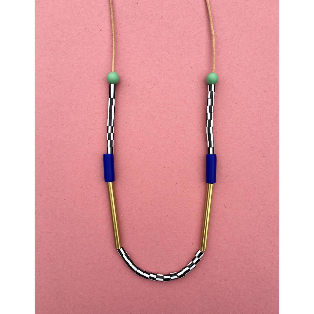 New Memphis Necklace In Cobalt and Mint LAN66