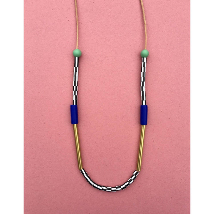 New Memphis Necklace In Cobalt and Mint LAN66