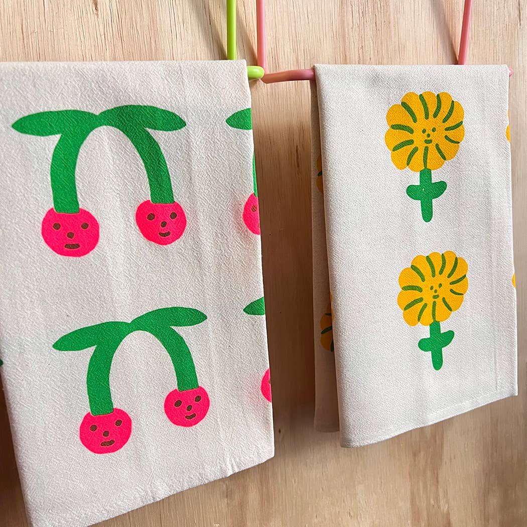 Cherry tea towel NICE6