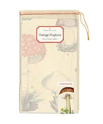 Vintage napkins mushroom