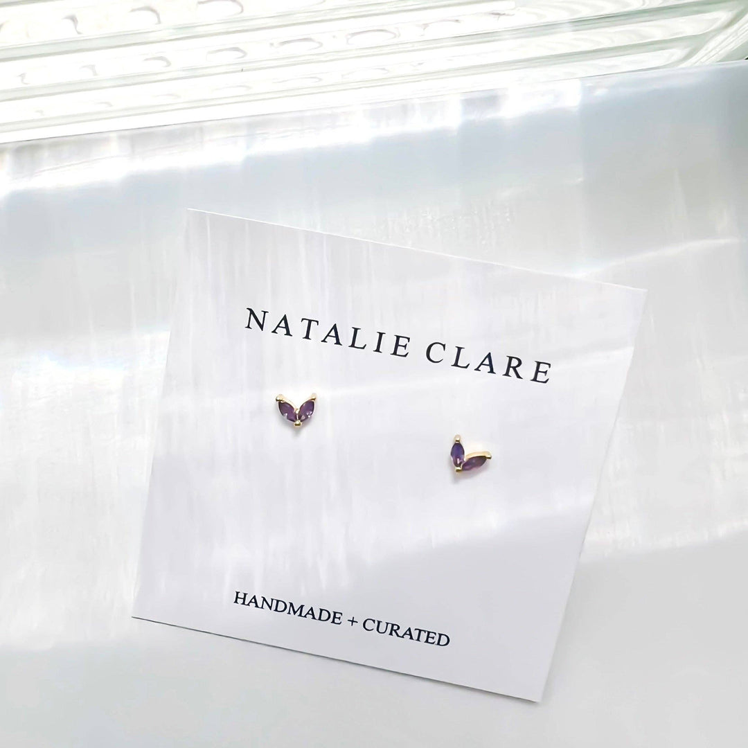 Lilac Winged Earrings NC89