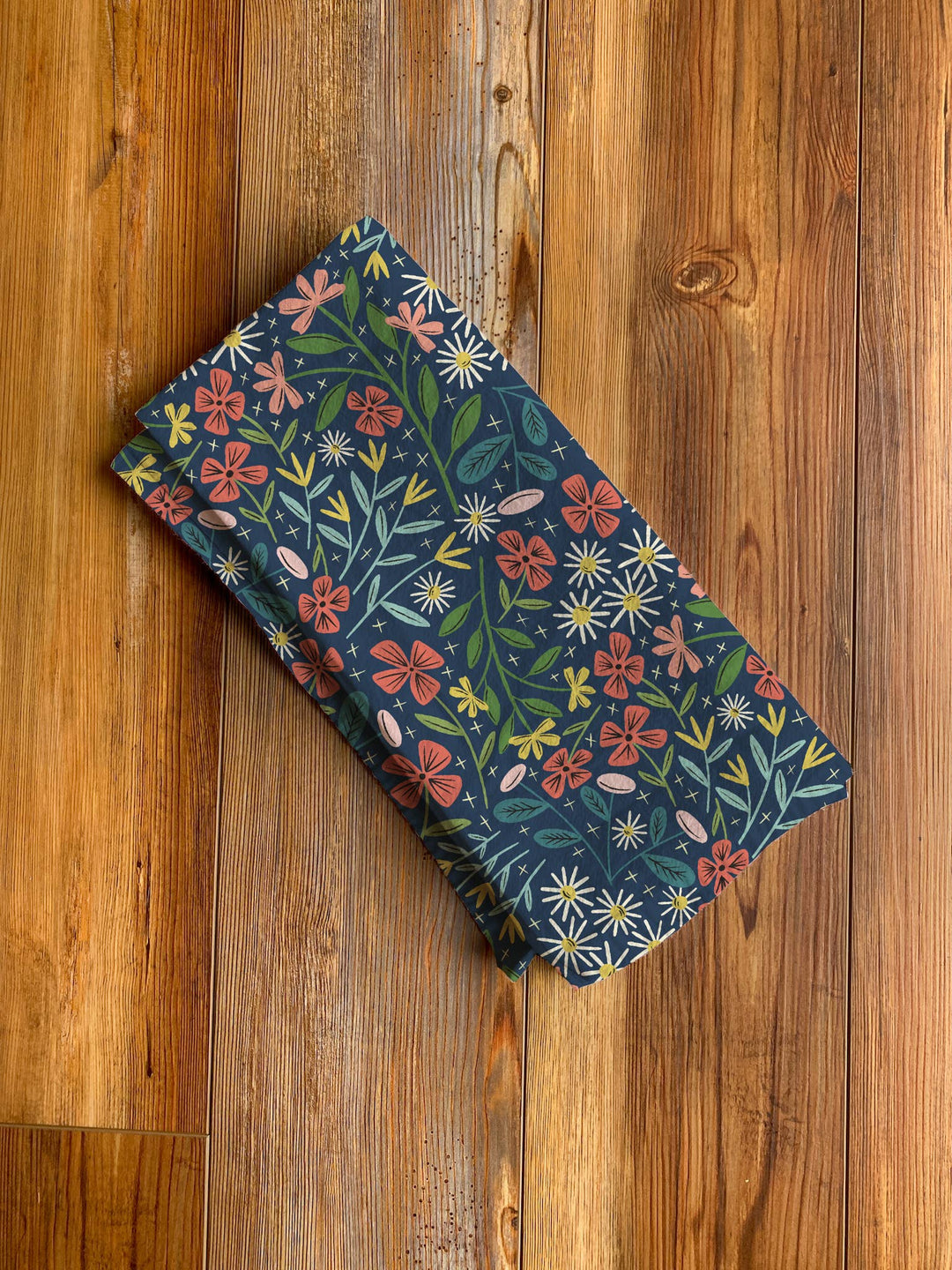 Overflow Garden Navy Tea Towel RJB05