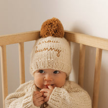 Load image into Gallery viewer, Snow Bunny Pecan Beanie Hat for Baby &amp; Kids