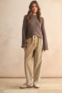 T2694   ROUND NECK SWEATER KNITTED TOP