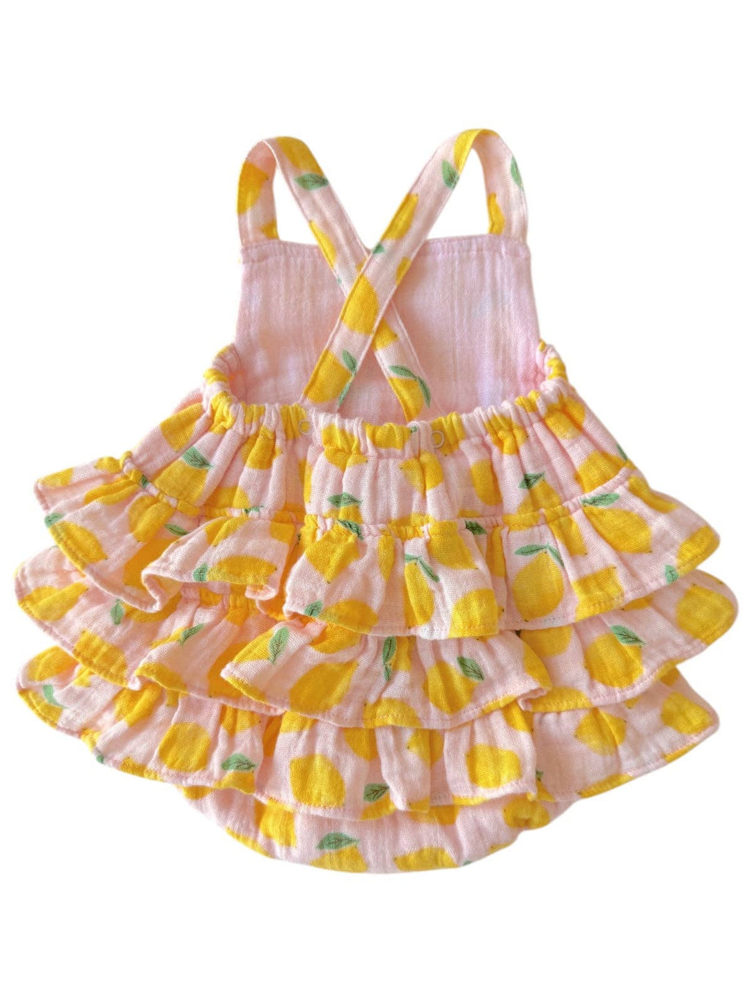 Lemon Sorbet / Muslin Ruffle Sunsuit SIIX8