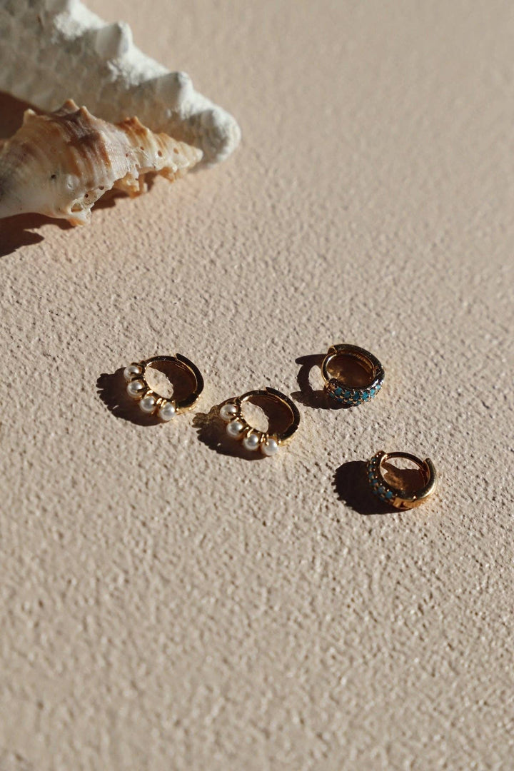 MINI PEARL HOOPS KW71