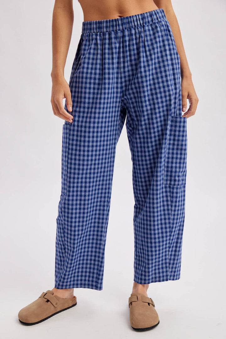 PLAID PATCH POCKET PANTS / WL26