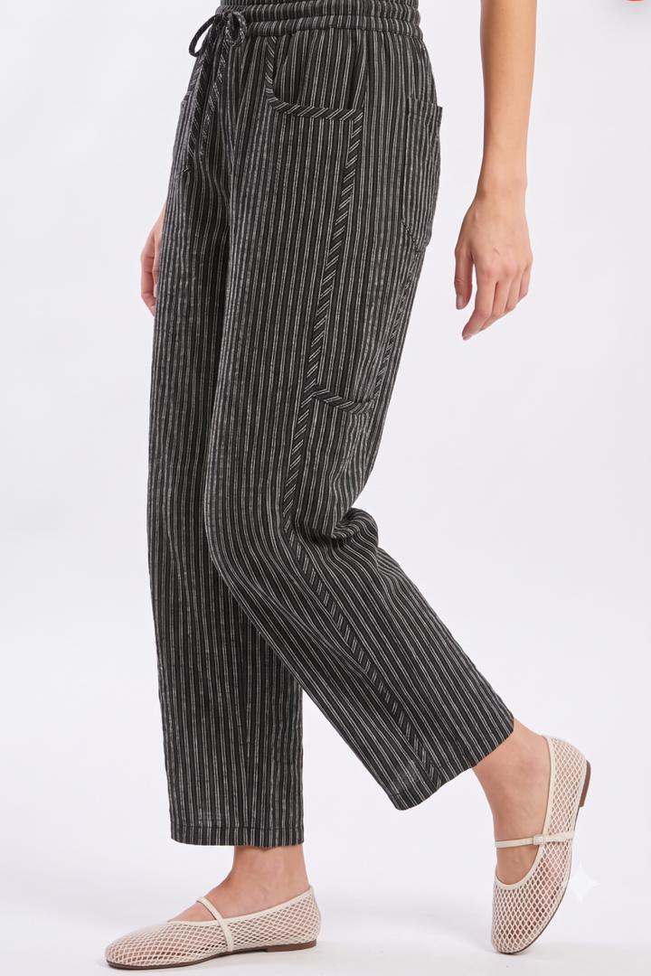 CB168 Pinstripe Drawstring Pants