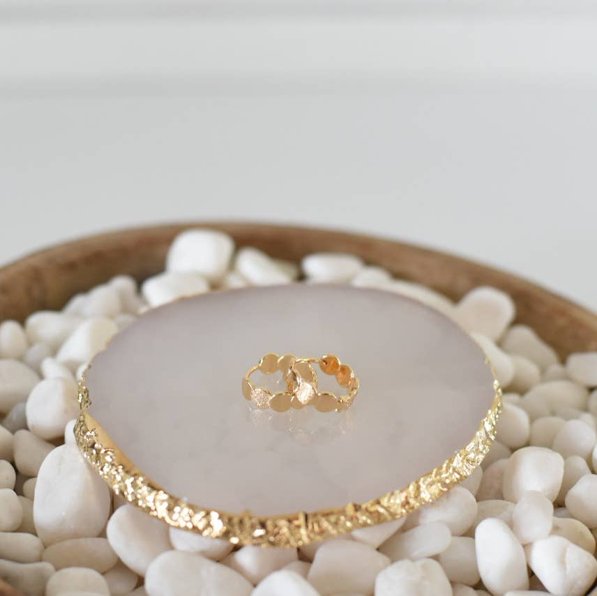 Grace hoops-18k gold plated earrings-huggies BRE86