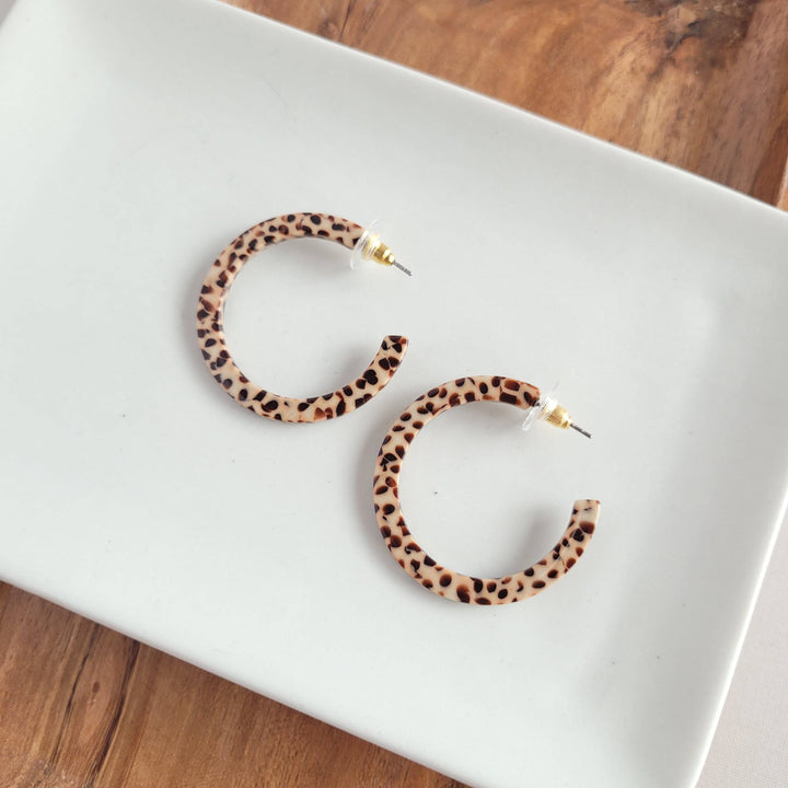 Camy Hoops - Brown Dot // Jewelry, Earrings, Fall SS96