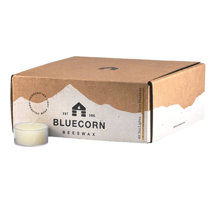 Pure Beeswax Tea Light Candles – Eco-Friendly Holiday Decor