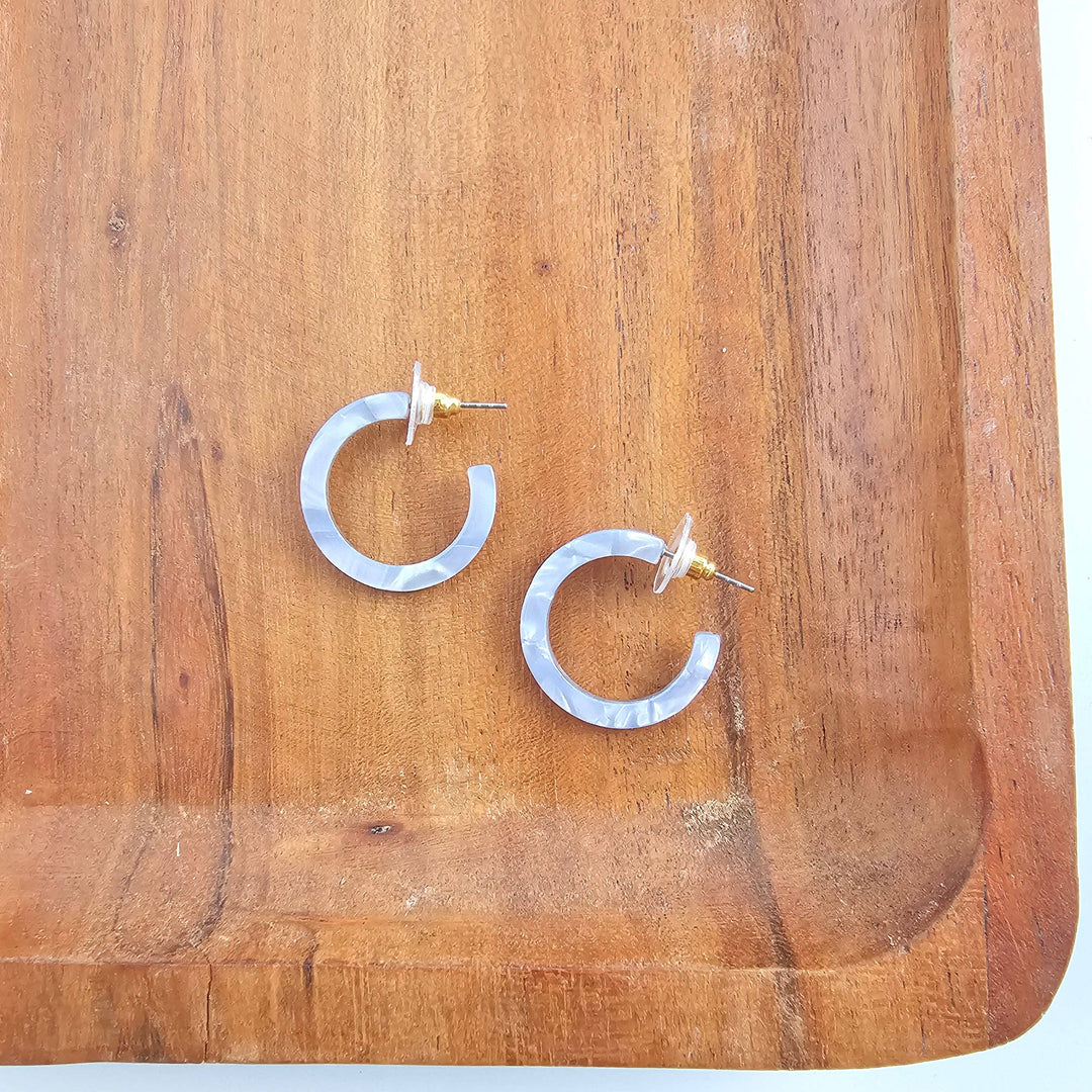 Cam Mini Hoops - Glacier Blue // Jewelry, Earrings SS99