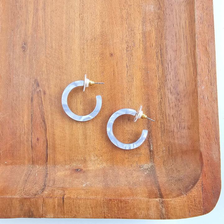 Cam Mini Hoops - Glacier Blue // Jewelry, Earrings SS99