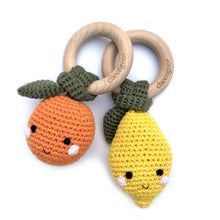 Load image into Gallery viewer, Orange Teething Rattle