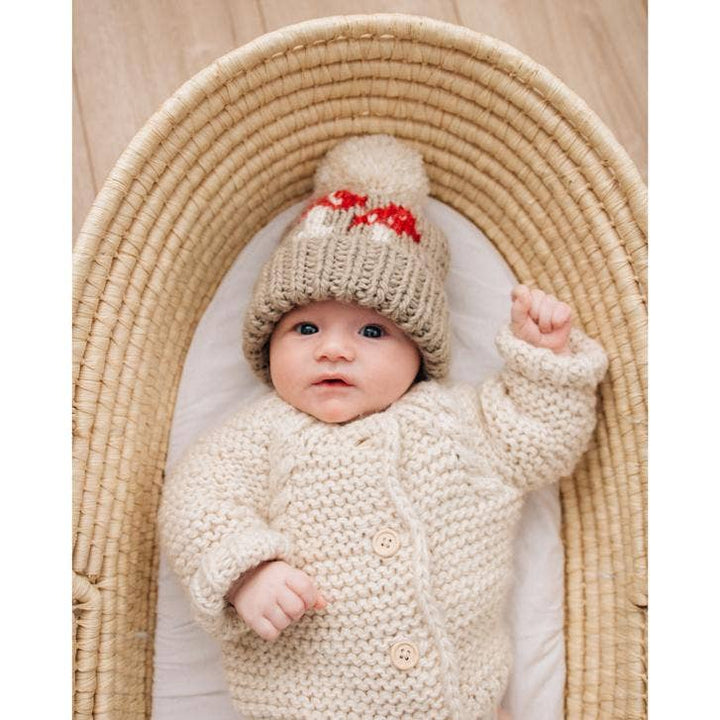 Mushroom Hand Knit Beanie Hat Baby &amp; Kids