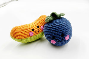 Friendly Plush Blueberry  Rattle