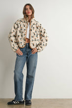Load image into Gallery viewer, Floral Print Fluffy Fleece Jacket - BM811