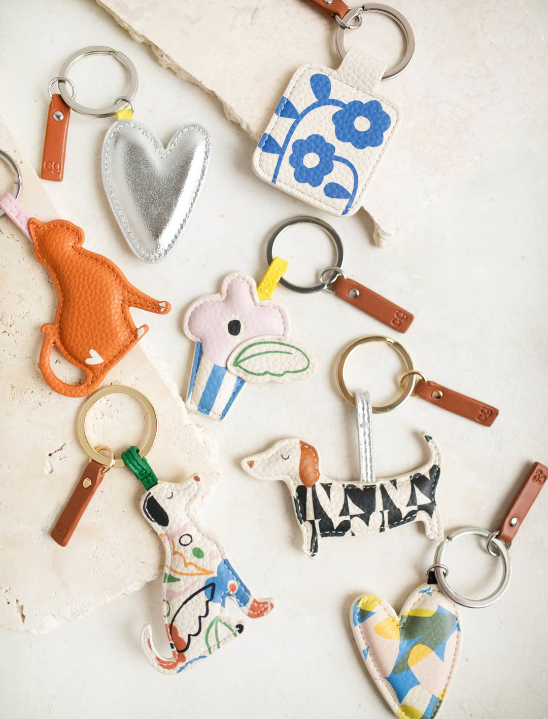 Flower in Vase Novelty Keyring
