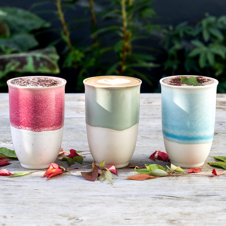 Lagoon Ceramic Coffee Cup – 12oz with Lid &amp; Sleeve NV97