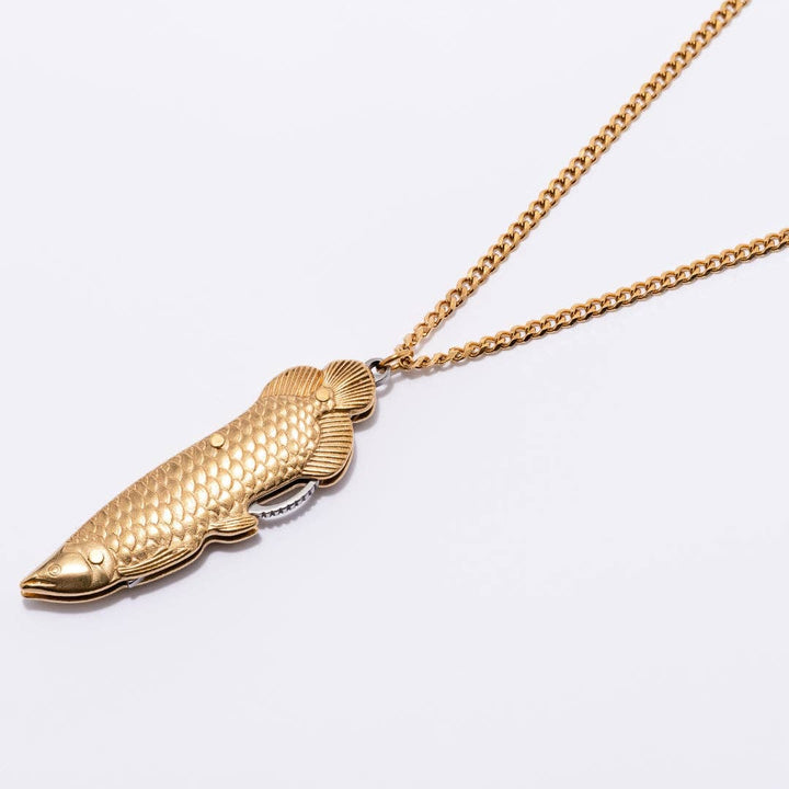 Fish Utility Safety Necklace - Brass &amp; Steel