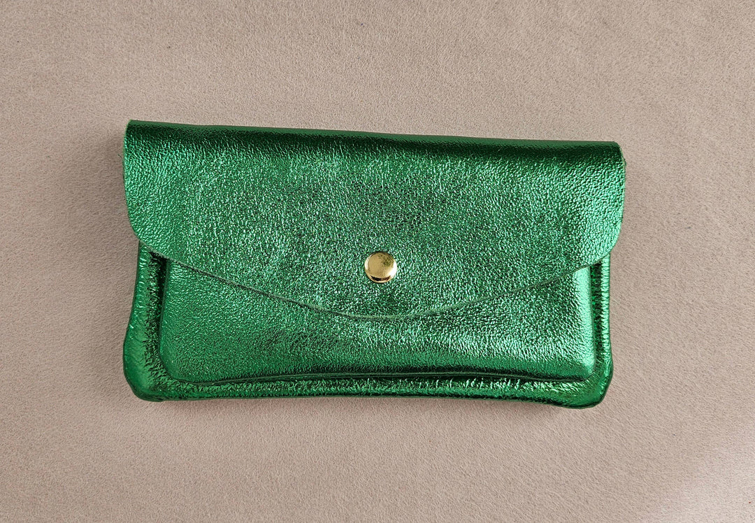 Kangaroo double pocket cowhide leather wallet: Nude RM34