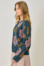 Load image into Gallery viewer, 61133 Floral Sweater Cardigan