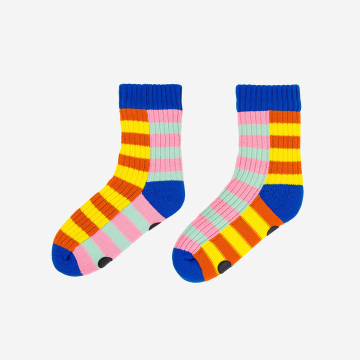 Super Stripe Knit House Socks VR983