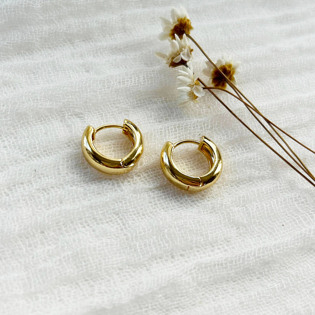 Thick Everyday Gold Classic Hoops KT981