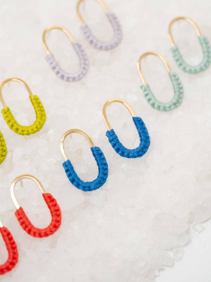 Mini Macramé Link Earrings 22W