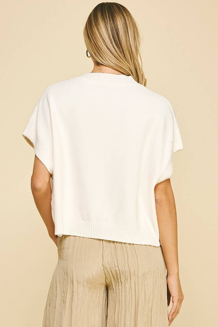 DROPPED SHOULDER SWEATER TOP - 4739W