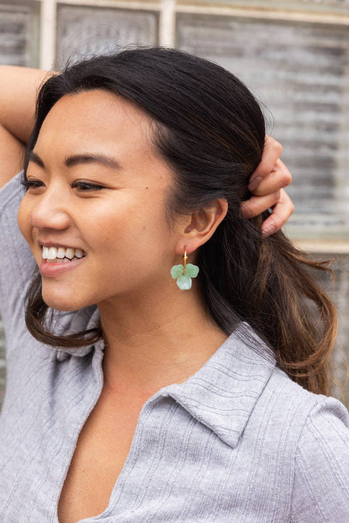 Magnolia Hoops - Sage // Jewelry, Earrings SS232