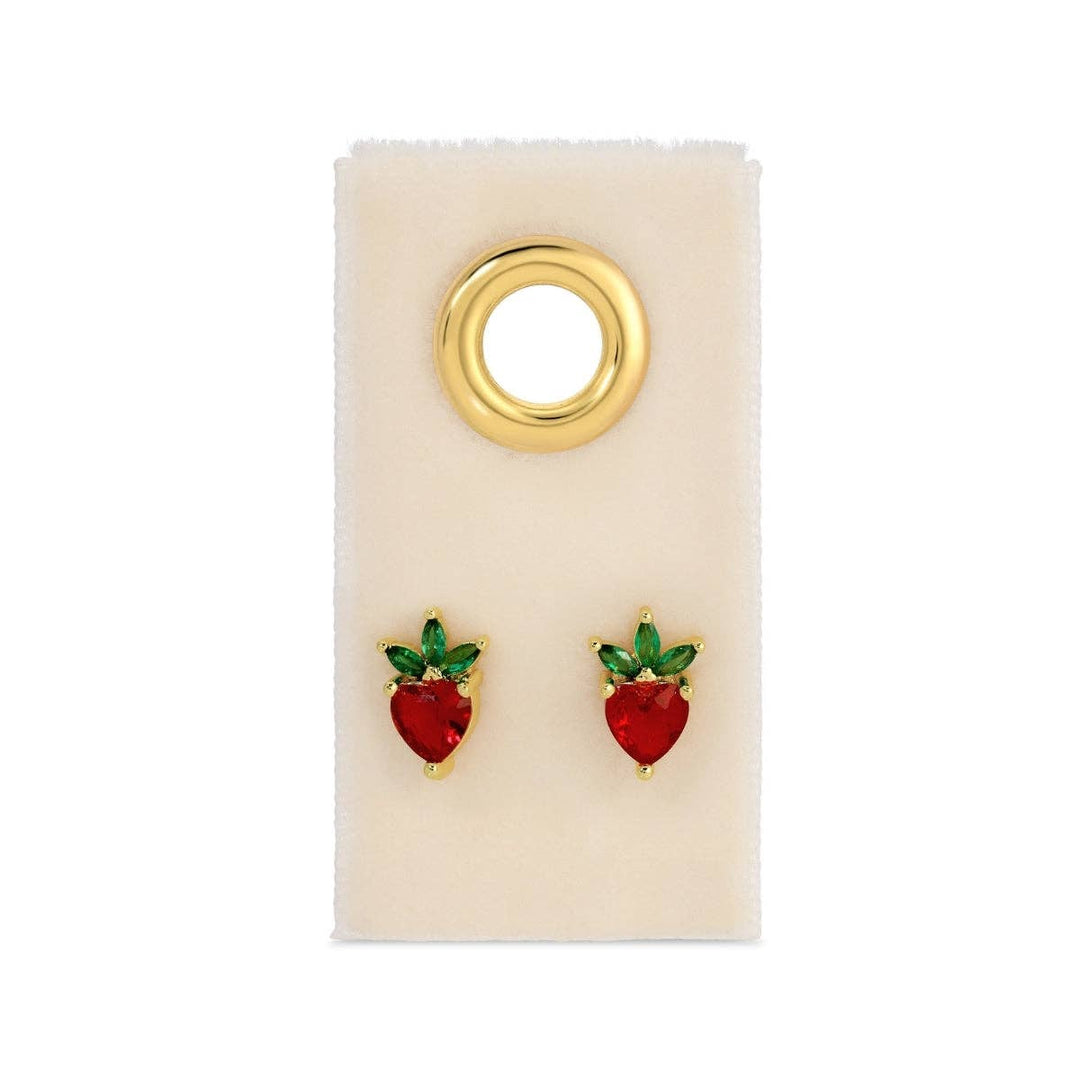 Strawberry Studs on Velvet Tags SP435