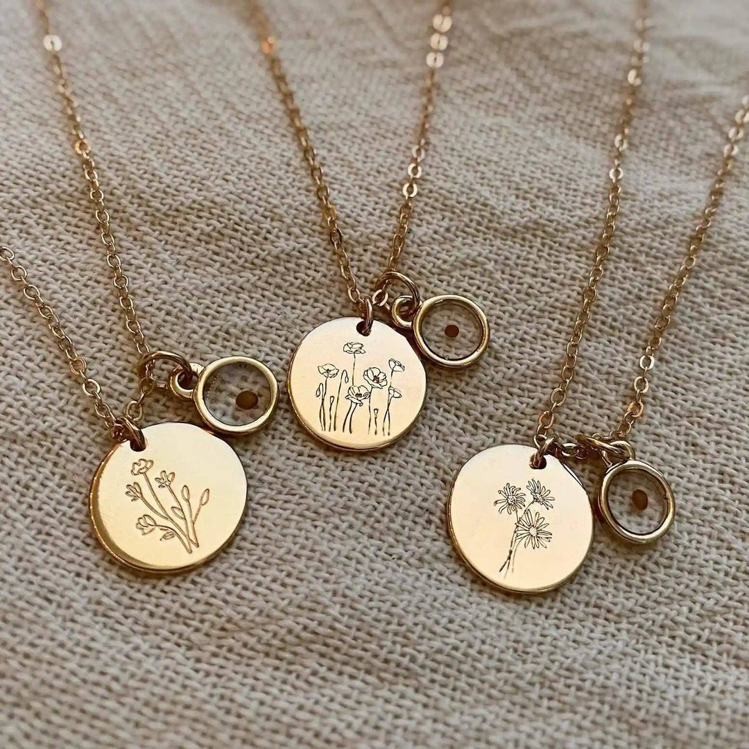 Wildflower Necklace with Mustard Seed MA24