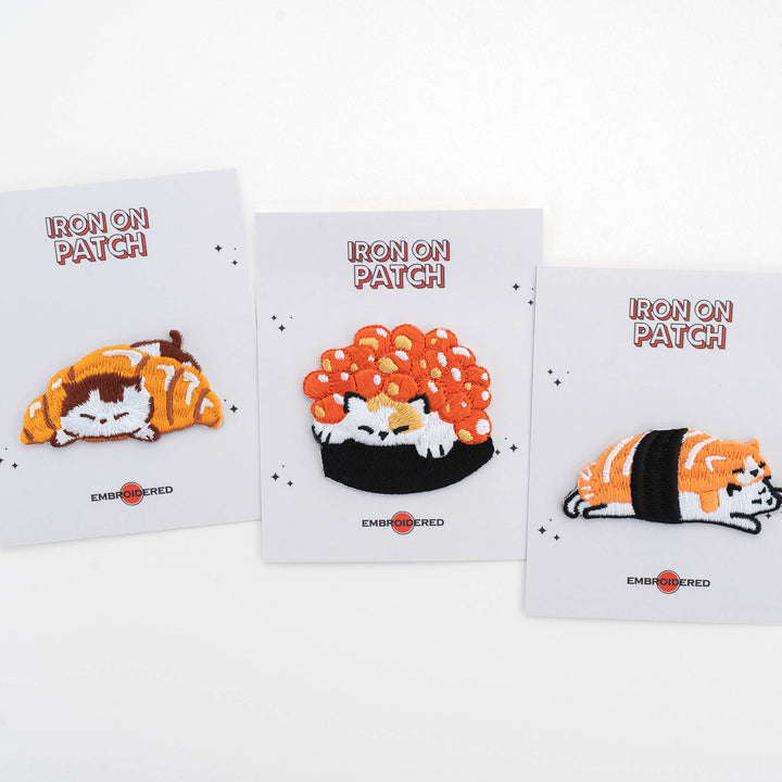The Naptime Foodies Cat Iron-On Patch Collection