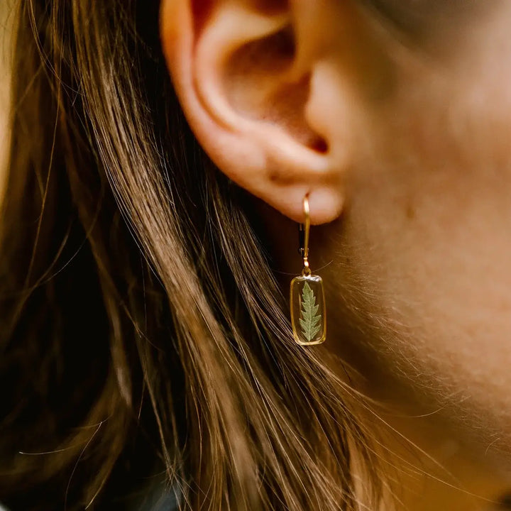 Tiny Rectangle Huggie Hoops 