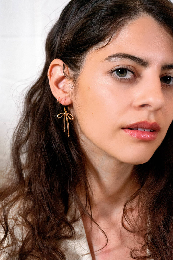 Bad to the Bow Earrings - 18K Gold Plated PJ779