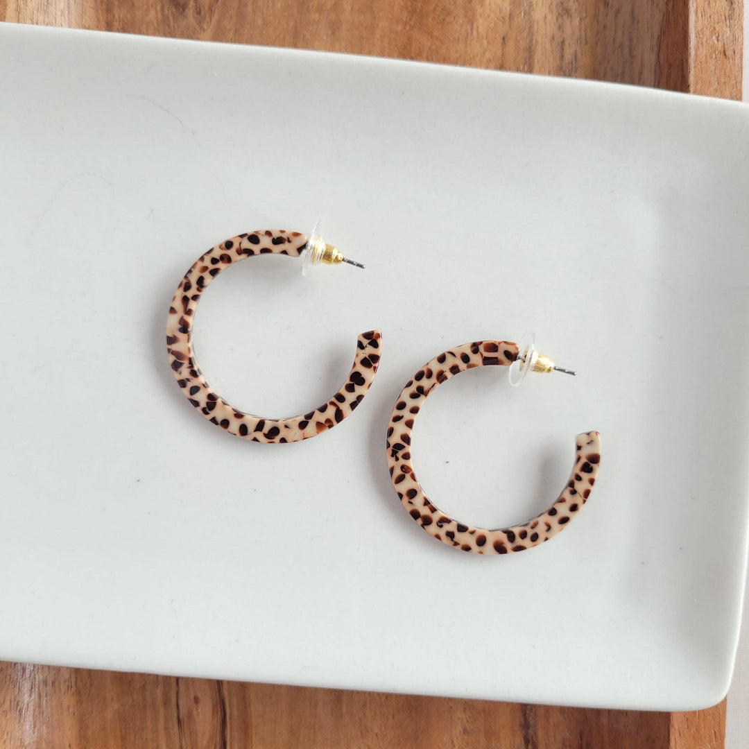 Camy Hoops - Brown Dot // Jewelry, Earrings, Fall SS96