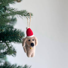 Load image into Gallery viewer, Felt Dachshund Dog with Christmas Hat GN27