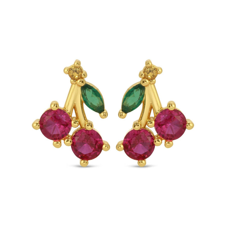 Cherry Studs On Velvet Gift Tag SP984