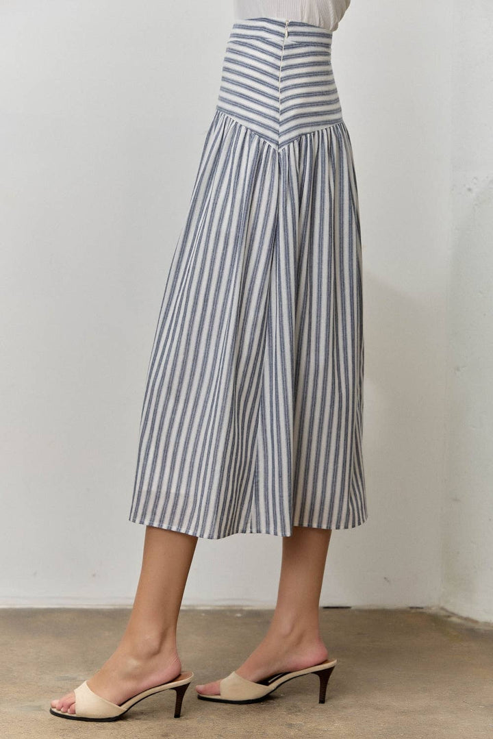 STRIPED COTTON SKIRT ML352