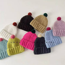 Load image into Gallery viewer, CHILDREN&#39;S COLORFUL BALL SOFT KNITTED HAT ACC43