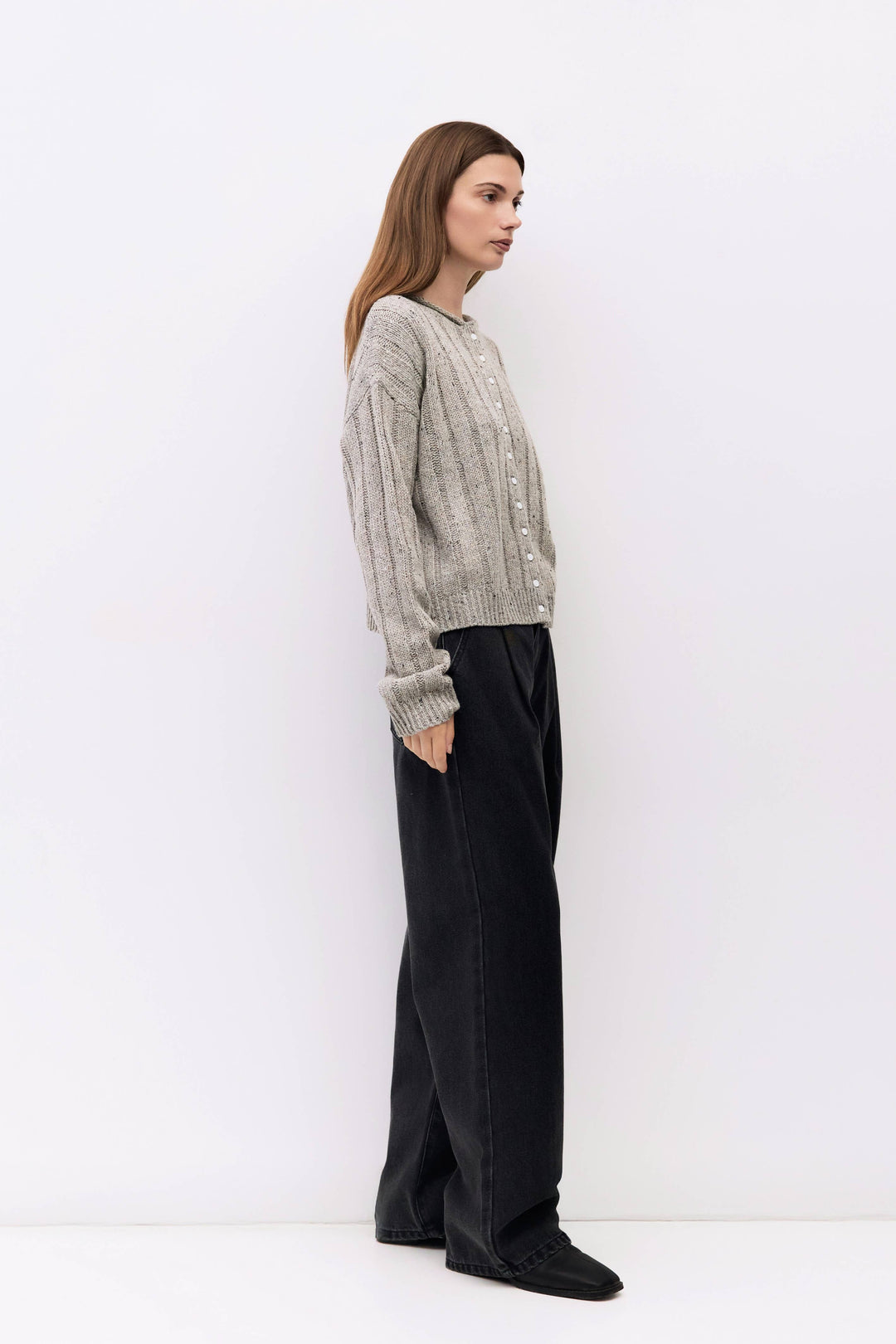 The Theodora Cardigan | Chunky Ribbed Cardigan MF732