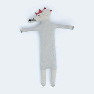 Cotton Knit Stuffed Animal Soft Toy - Party Mouse