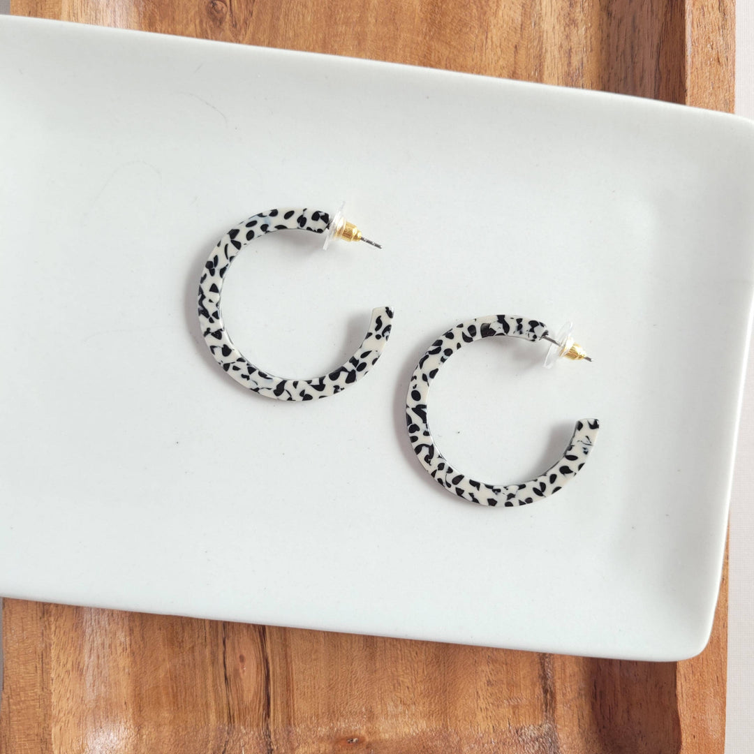 Camy Hoops - Black Dot // Jewelry, Earrings, Fall SS233