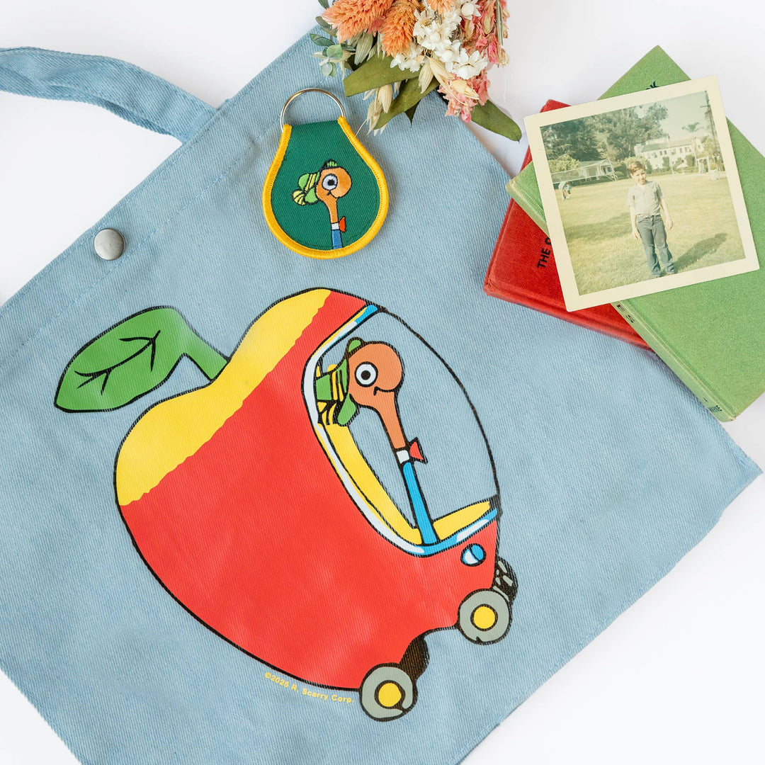 3P4 x Richard Scarry® - Apple Car Market Tote SC537
