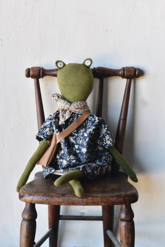 Fern the Frog doll-  Liberty woodland dress