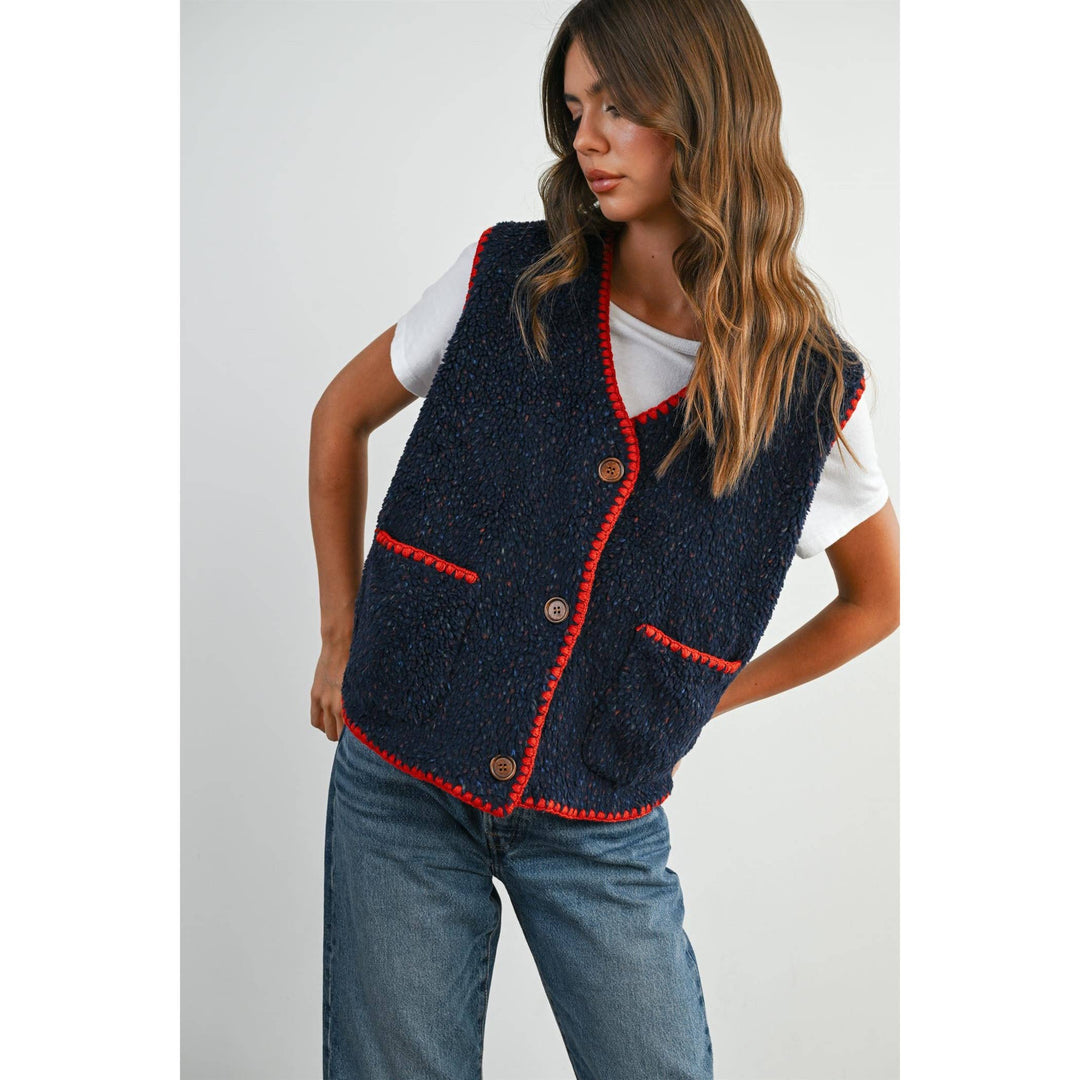 Confetti Contrast-Trimmed  Vest - BMJ89