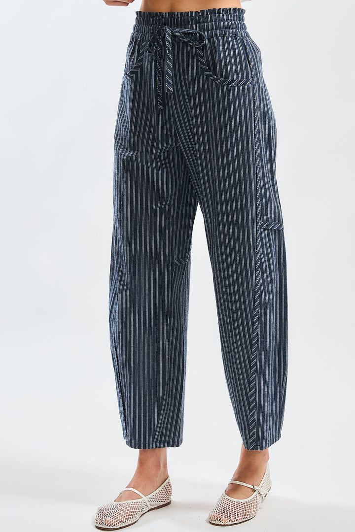 CB168 Pinstripe Drawstring Pants