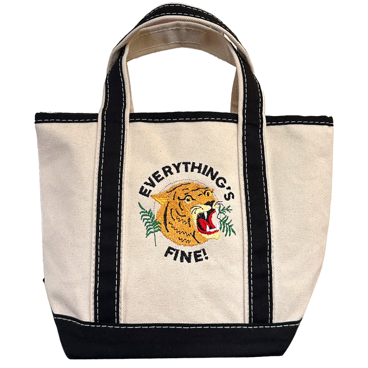 Everything’s Fine! mini Canvas Tote Bag Vintage Inspired